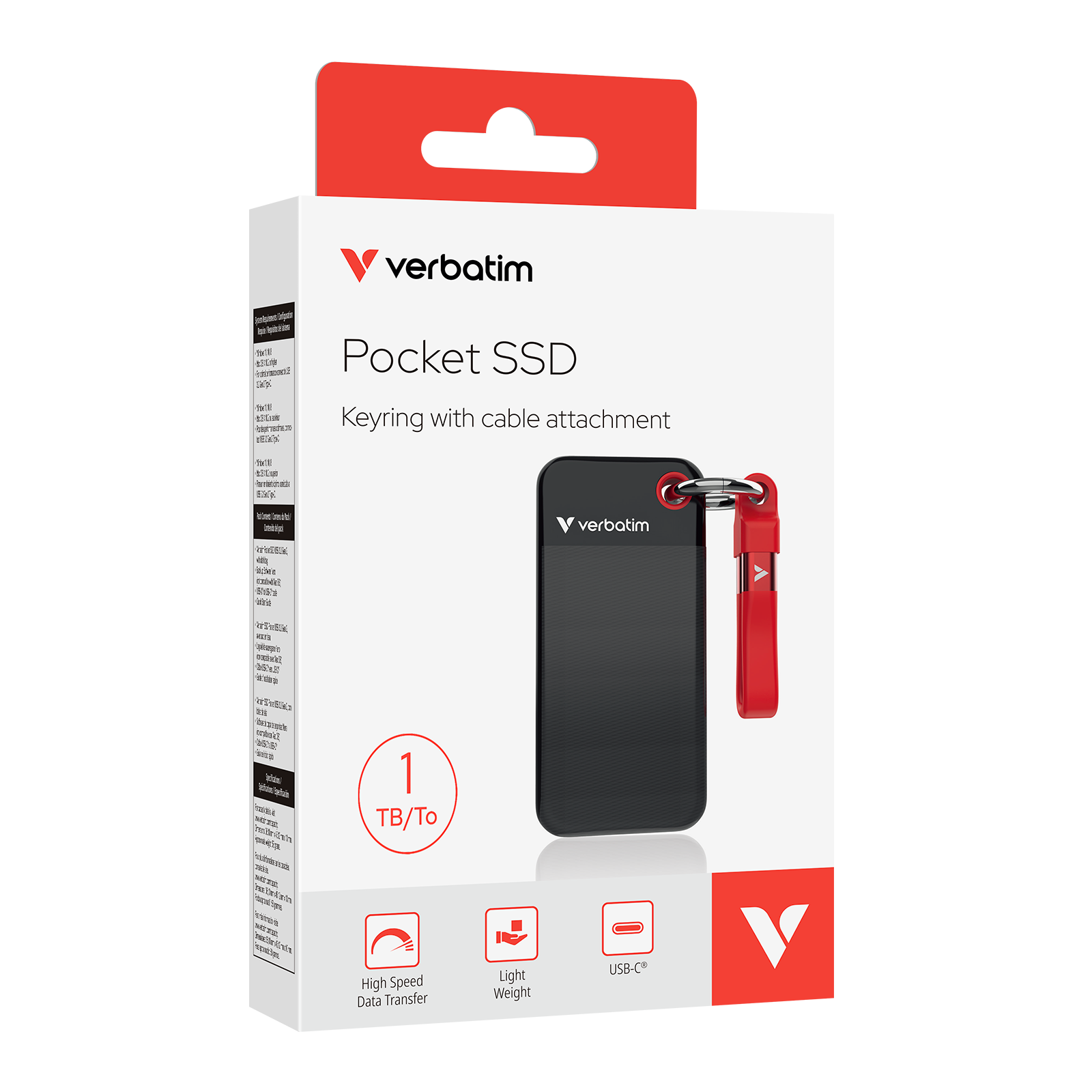 Verbatim Pocket 1TB USB 3.2 black/red