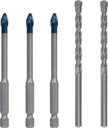 BOSCH BohrerSet EXPERT HEX9 HardCeramic Mixed, 5teilig