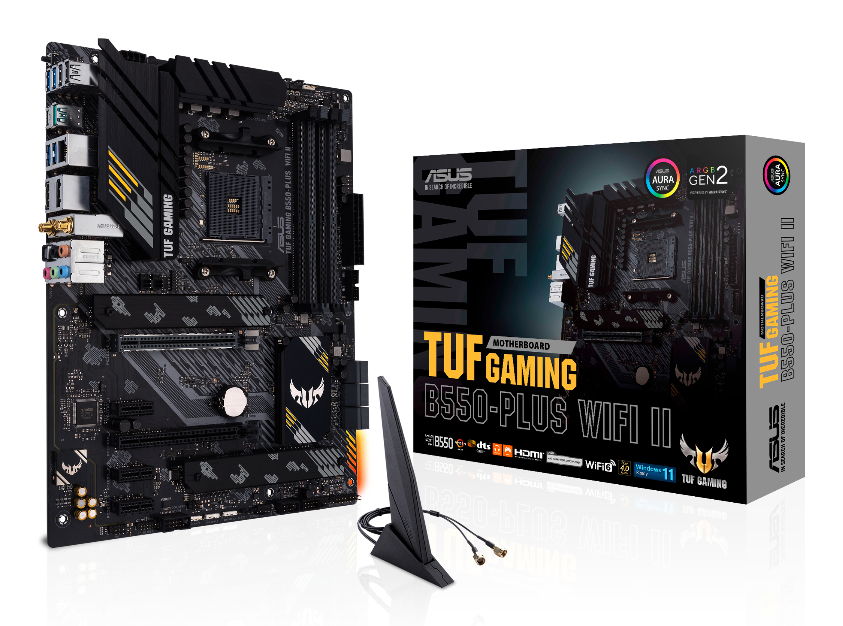 ASUS TUF GAMING B550PLUS WIFI II AM4 Socket 4x4DDR 1xHDMI 1xDP 2xM2