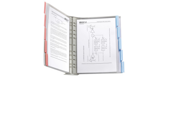 DURABLE Wand-Sichttafelsystem Wandhalter 569100 DIN A4 farbsortiert mit 10 St. Sichttafeln
