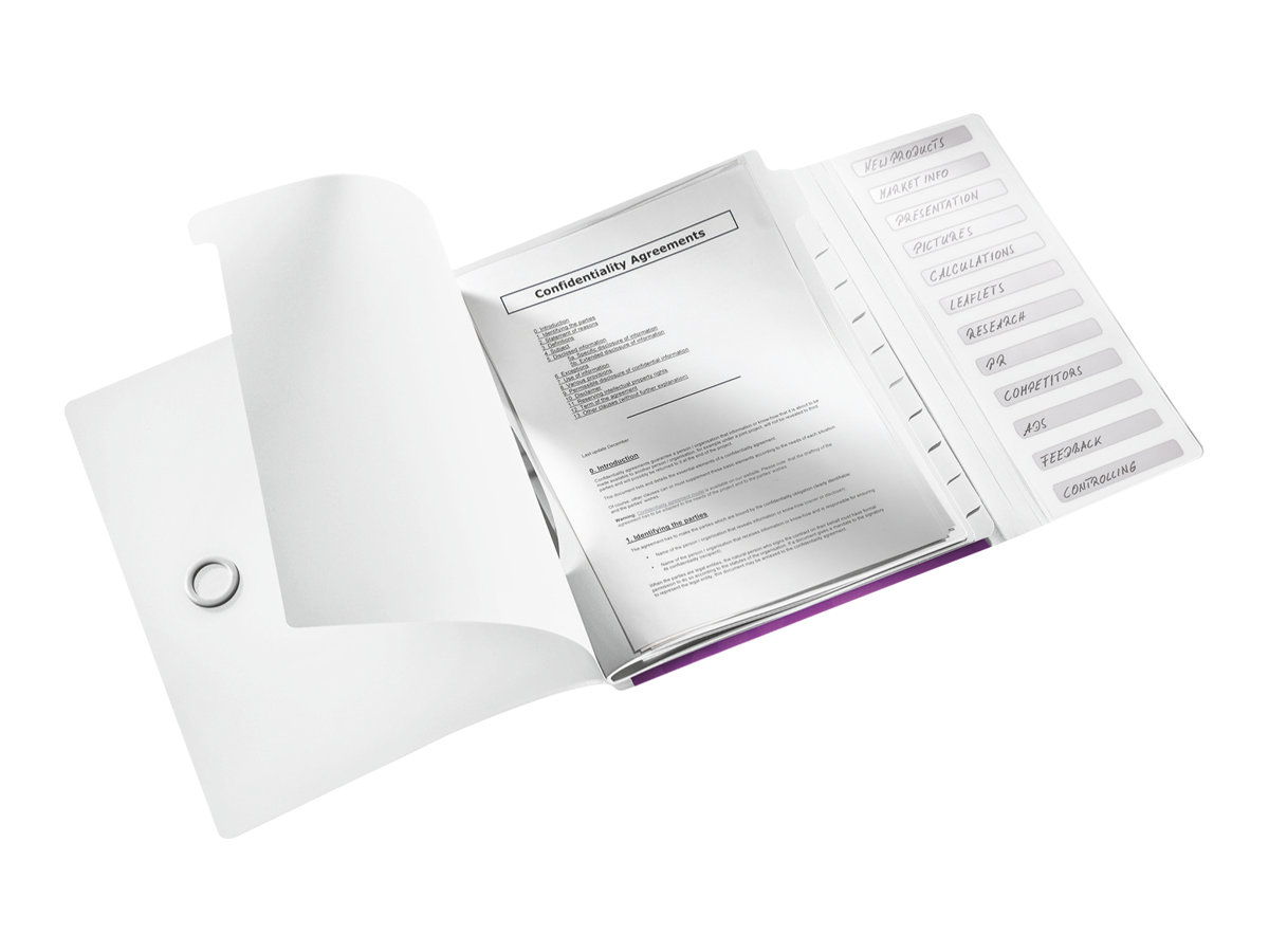 LEITZ Ordnungsmappe WOW 4634 12 Faecher violett LEITZ Ordnungsmappe WOW 4634 12 Faecher violett