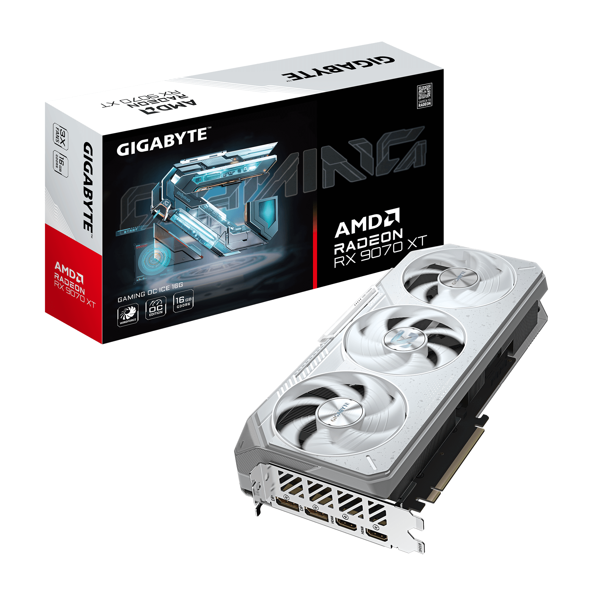 Gigabyte Radeon RX9070 XT Gaming OC ICE 16GB GDDR6 2x HDMI