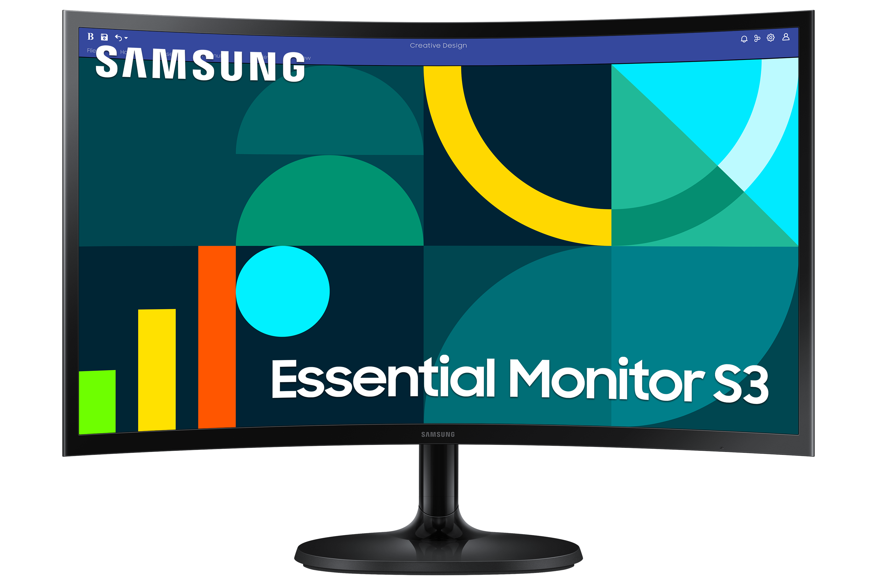 SAMSUNG S24D364GAU Curved Monitor 59,0 cm 24,0 Zoll schwarz