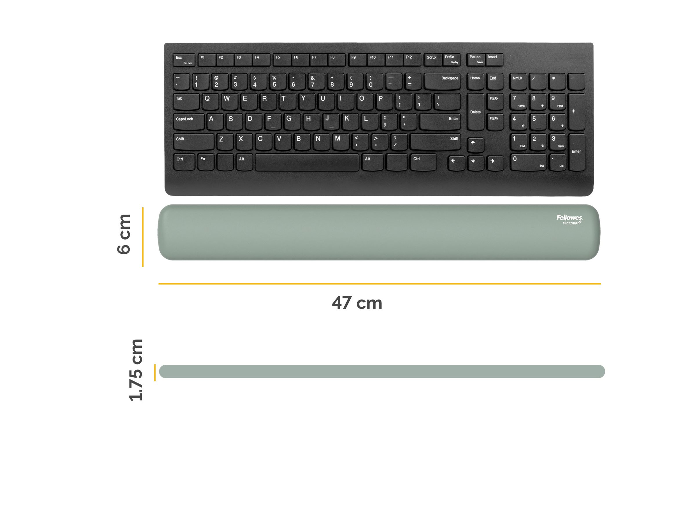 Fellowes Breyta Tastatur-Handgelenkauflage 6x47cm Salbei