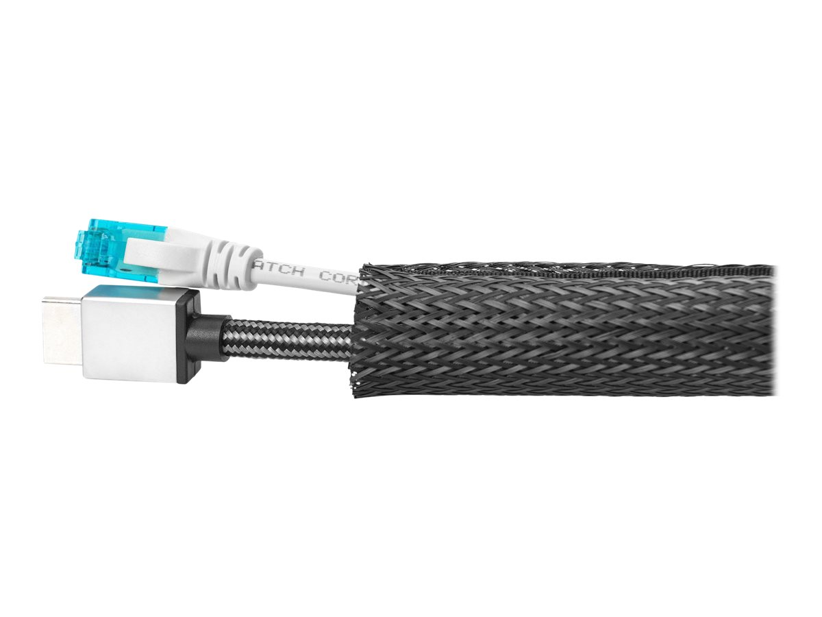 DIGITUS Flexibler Kabelschlauch mit Klettverschluss schwarz DIGITUS Flexibler Kabelschlauch mit Klettverschluss schwarz