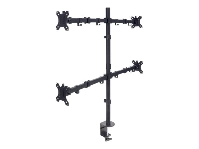 MANHATTAN LCD Monitorhalterung fuer 4 Displays Tischhalterung 33- 81,3cm 13Zoll bis 32Zoll und bis 8kg zweifach schwenkbar schwarz MANHATTAN LCD Monitorhalterung fuer 4 Displays Tischhalterung 33- 81,3cm 13Zoll bis 32Zoll und bis 8kg zweifach schwenkbar schwarz