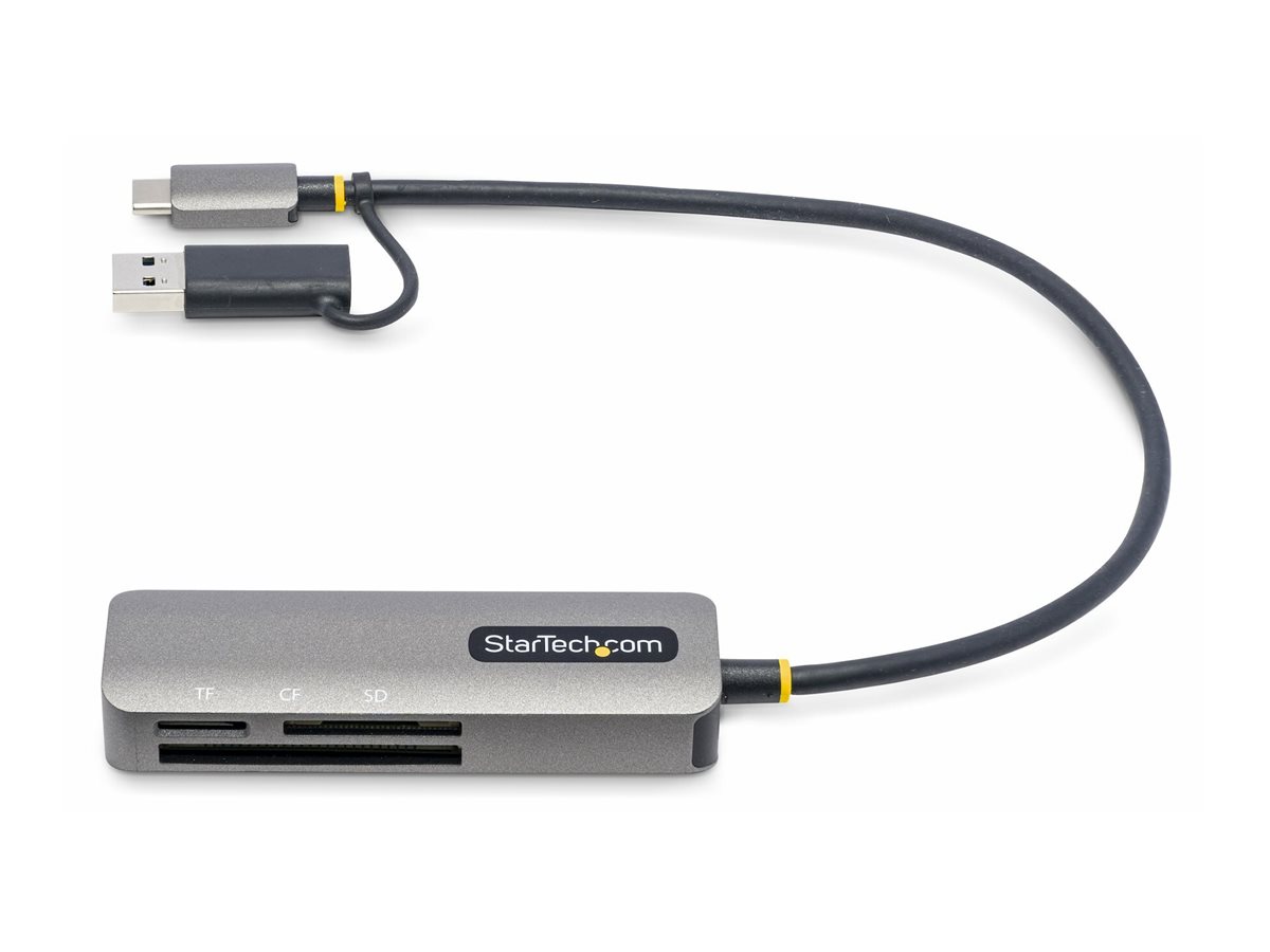 STARTECH.COM USB 3.0multikartenleser SD/microSD/CF USB-C Kartenleser mit USB-A Adapter Externer Kartenlesegerät