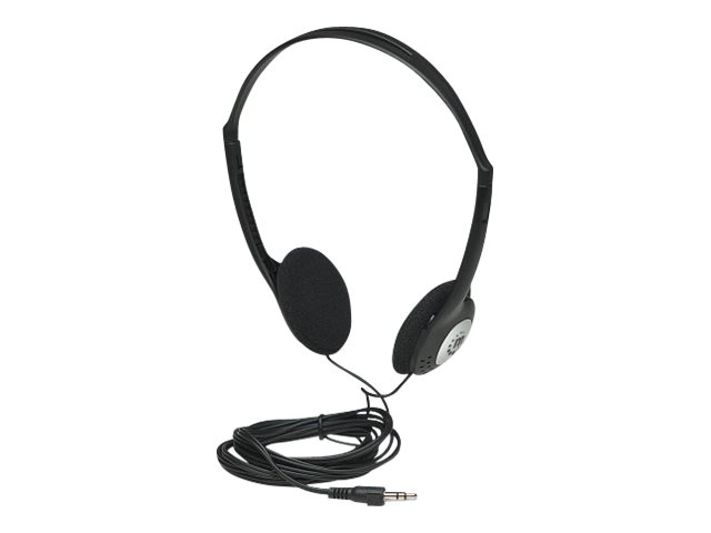 MANHATTAN Stereo Kopfhoerer Ultraleicht mit verstellbarem Kopfbuegel Leichter Anschluss mit 3,5 mm Stereo-Klinkenstecker