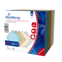 MediaRange 1er CD-/DVD-Huellen farbsortiert, 20 St. MediaRange 1er CD-/DVD-Huellen farbsortiert, 20 St.