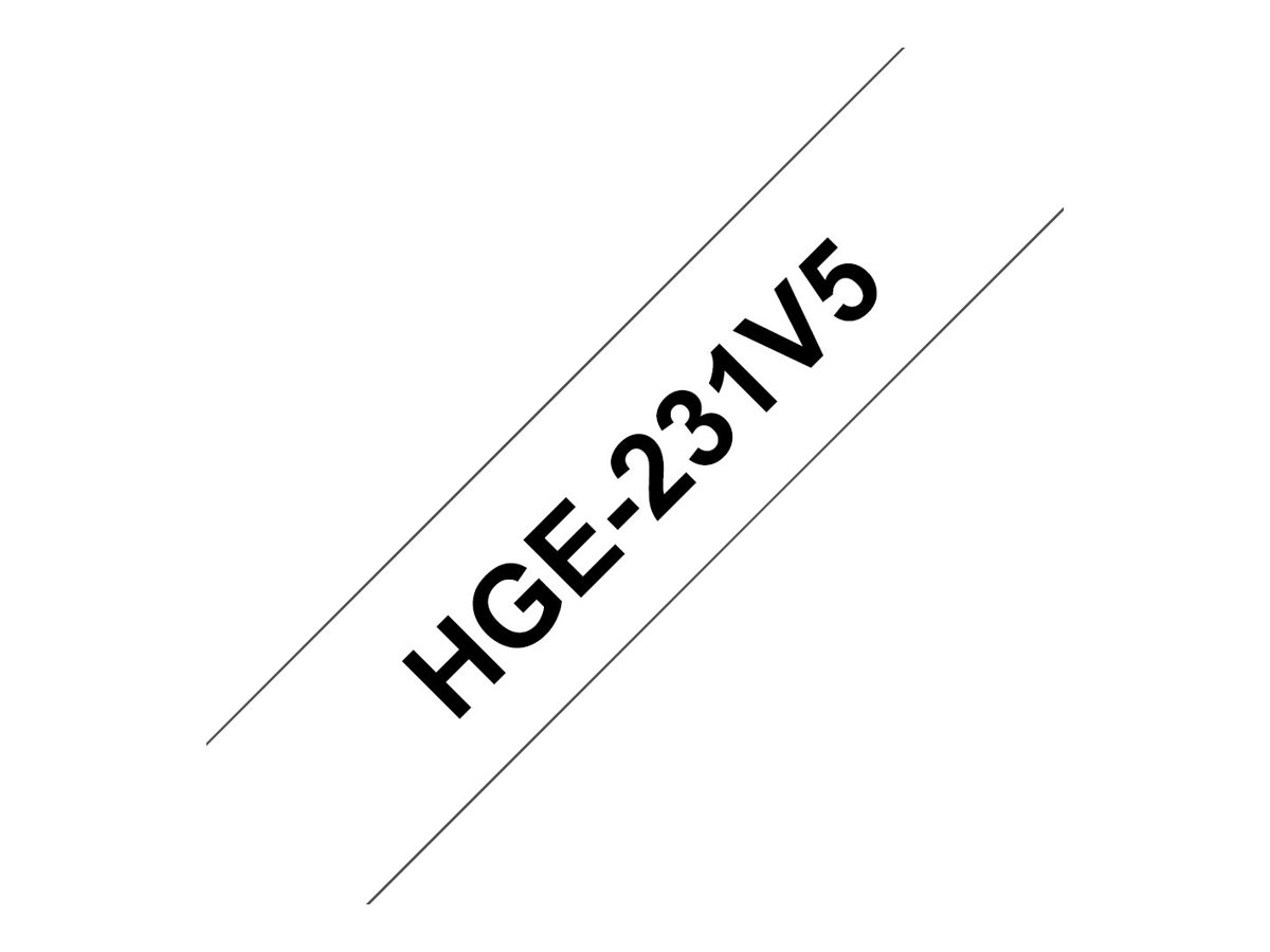 HGE231 BROTHER PTOUCH 12mm(5)WEISS-SCH