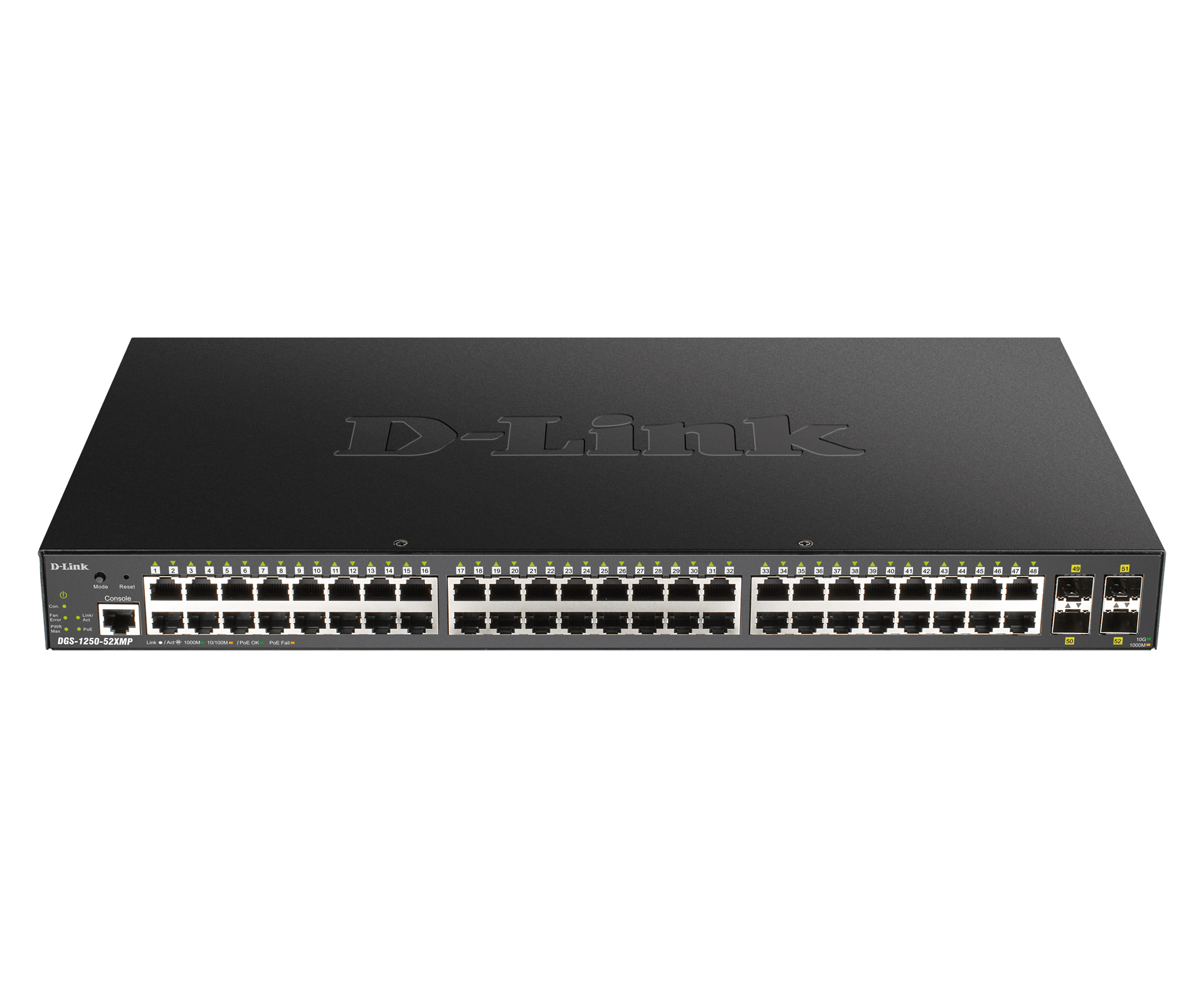 DLINK DGS125052XMPE 52Port Smart Managed PoE Gigabit Switch 48x 101001000 4x 10Gbits SFP
