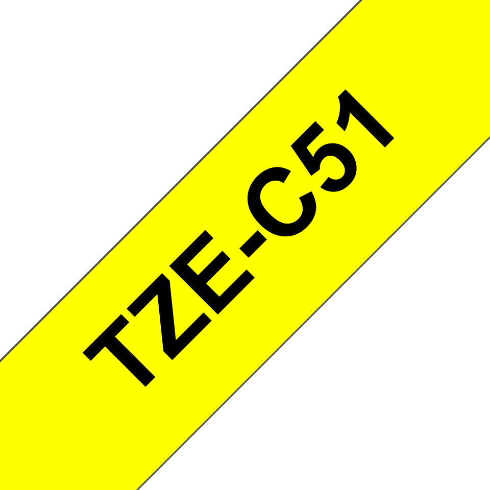 TZEC51 BROTHER PT Schriftband 24mm gelb