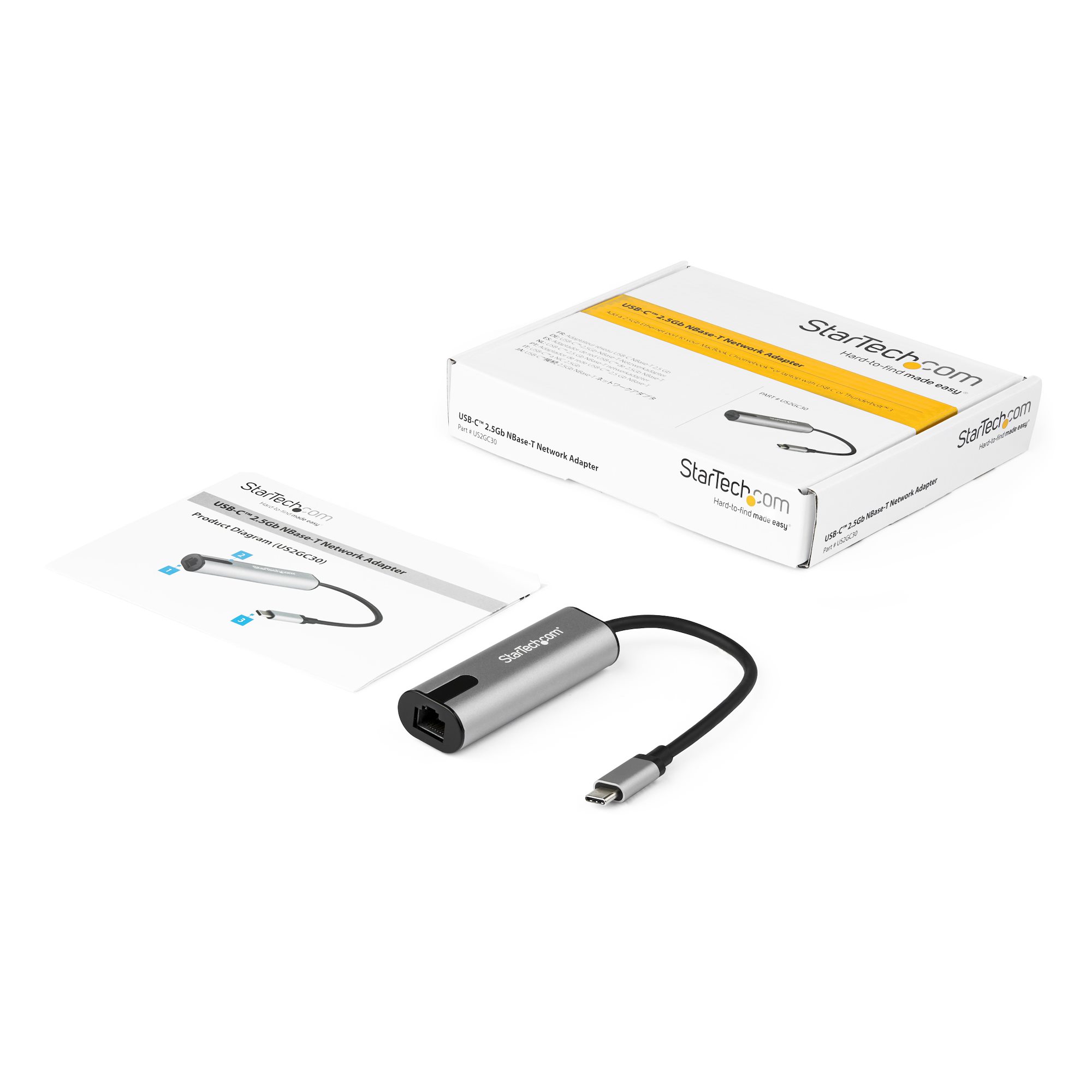 STARTECHCOM USB C to Ethernet Adapter USB C to Gigabit Network LAN RJ45 Adapter US2GC30