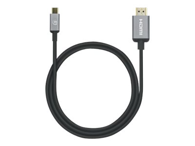 MANHATTAN 4K60Hz USB-C auf HDMI-Adapterkabel USB-C-Stecker auf HDMI-Stecker 1m vergoldete Kontakte schwarz