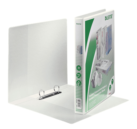 Leitz Präsentationsringbuch 2‑Ringe weiß Rückenbreite 38 mm