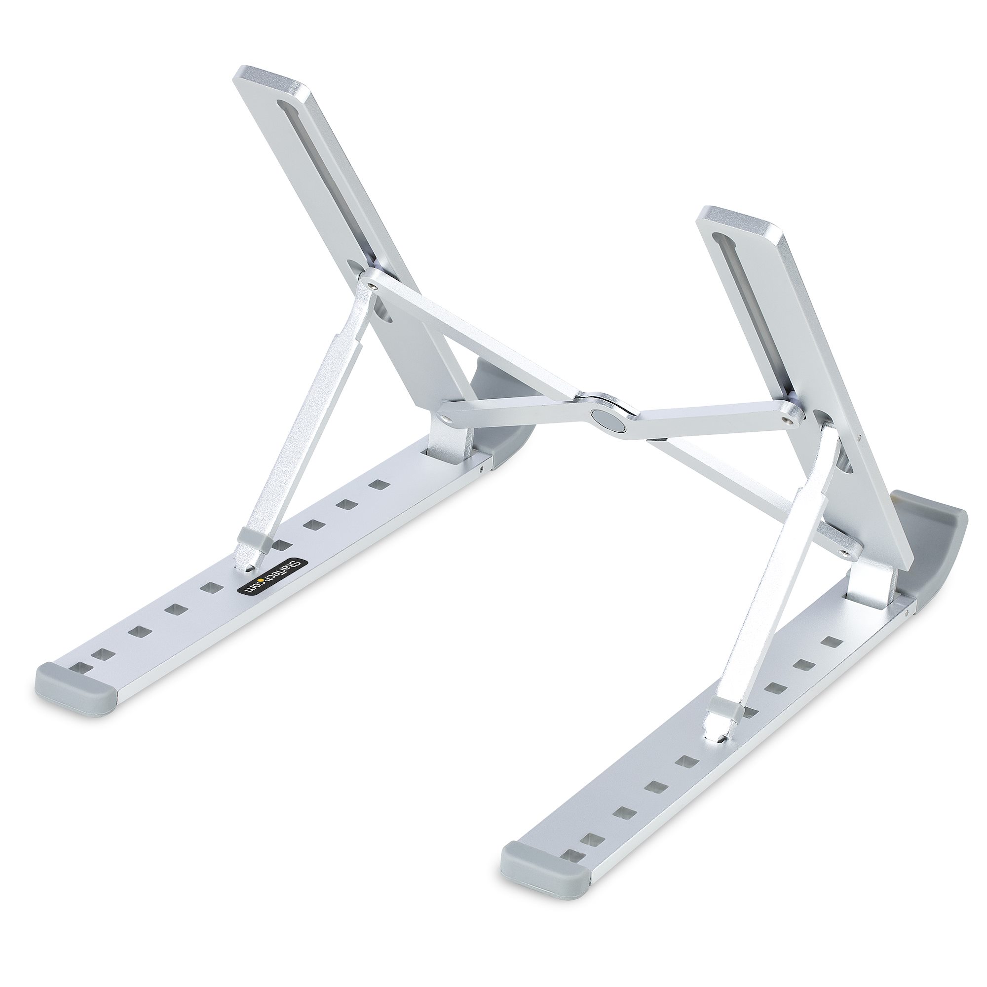STARTECHCOM Foldable Laptop Riser Stand Portable Height Adjustable Ergonomic Laptop Stand TiltRaisedAngled LaptopTablet Stand