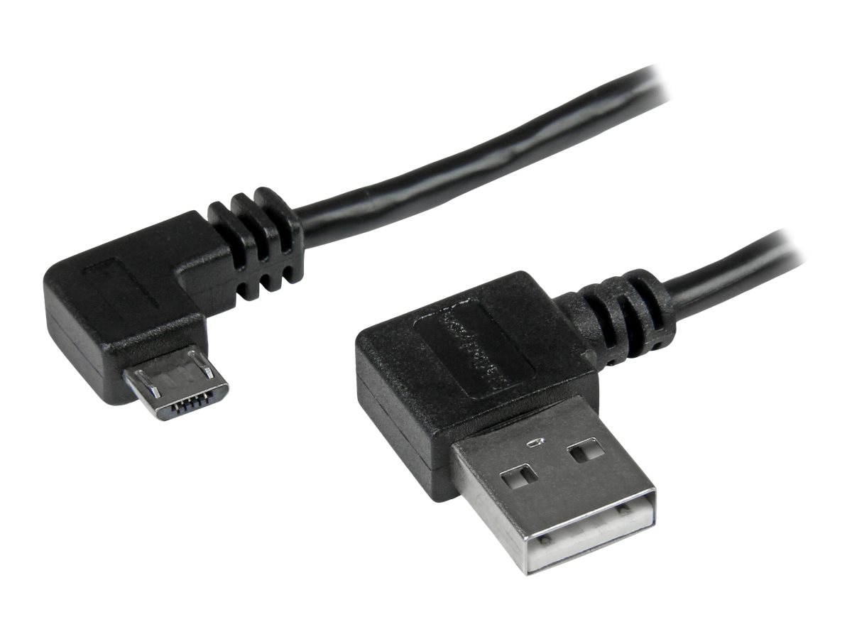 StarTech.com Micro USB Kabel mit rechts gewinkelten Anschlüssen - Stecker/Stecker - 1m - USB A zu Micro B Anschlusskabel - USB-Kabel - 1 m