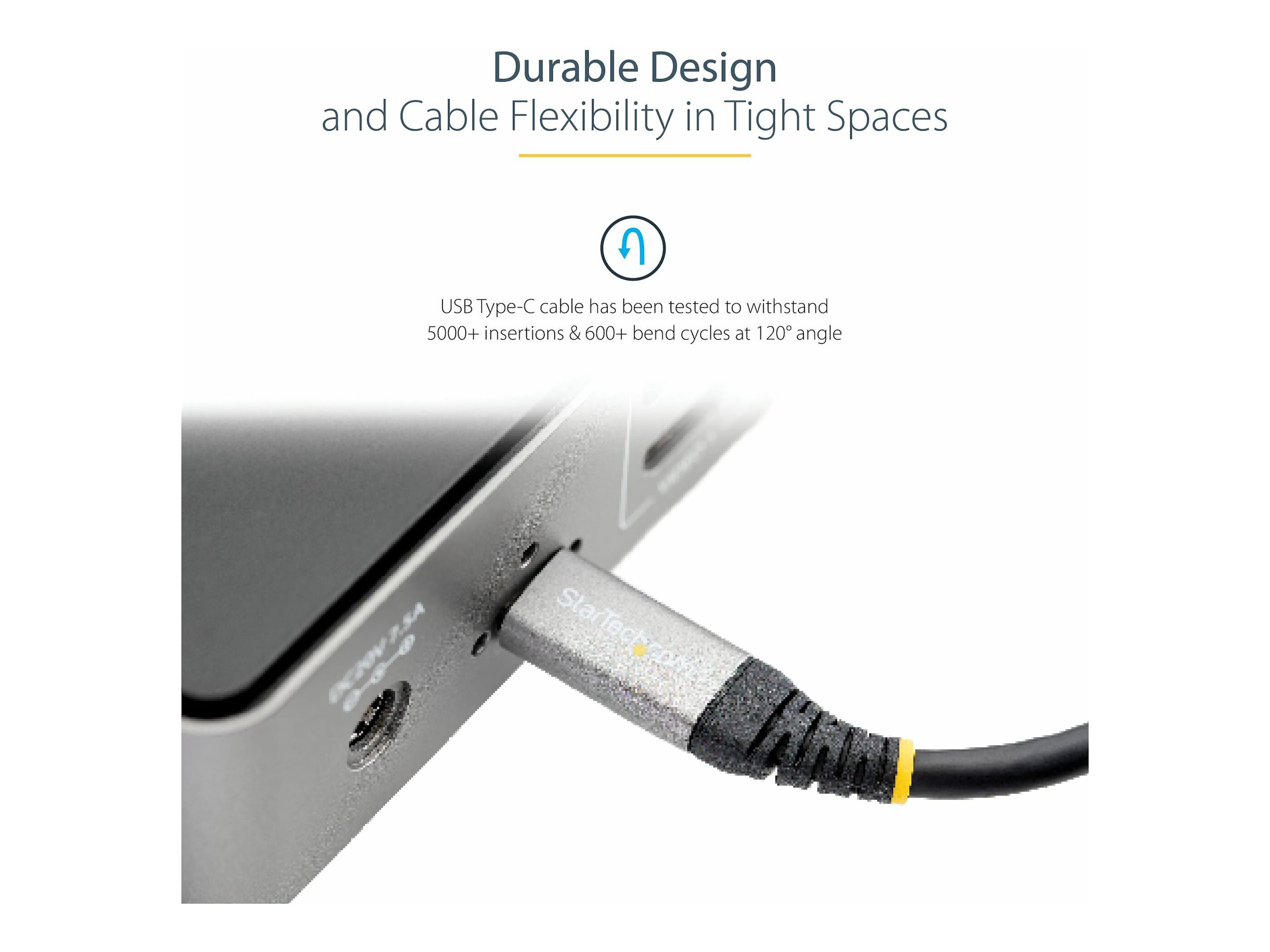 STARTECH.COM 0.5m USB-C cable 10Gbit/s - USB-IF certified USB-C cable - USB 3.1/3.2 Gen 2 Type-C cable - 100W 5A PD DP Alt Mode