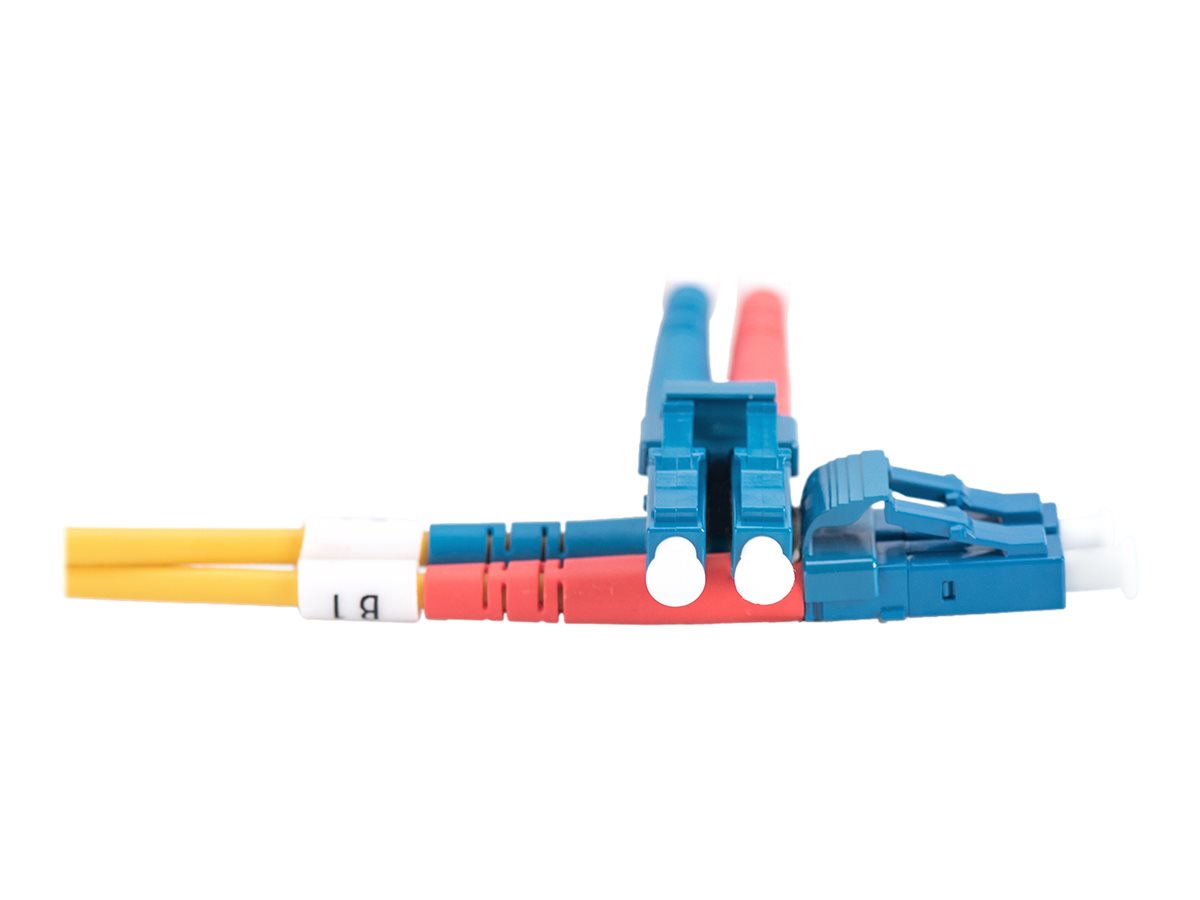 DIGITUS LWL Patchkabel LC/LC 09/125um Singelmode Duplex Halogenfrei mit Messprotokoll gelb 10m