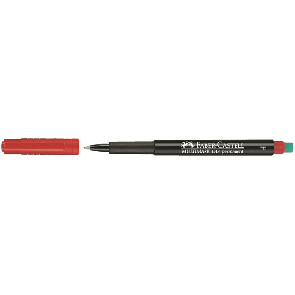 10 FABER-CASTELL MULTIMARK 1513 Folienstifte rot 0,6 mm permanent