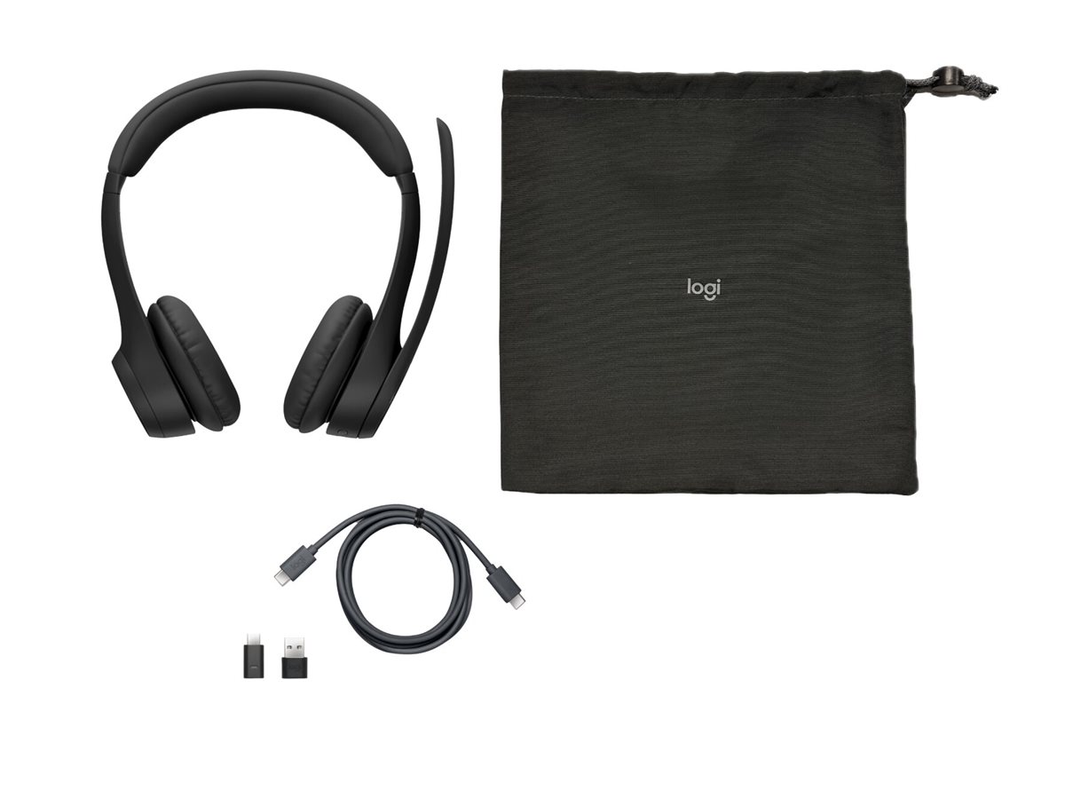 Logitech Zone 305 Teams mit Empfaenger Bluetooth-Headset schwarz