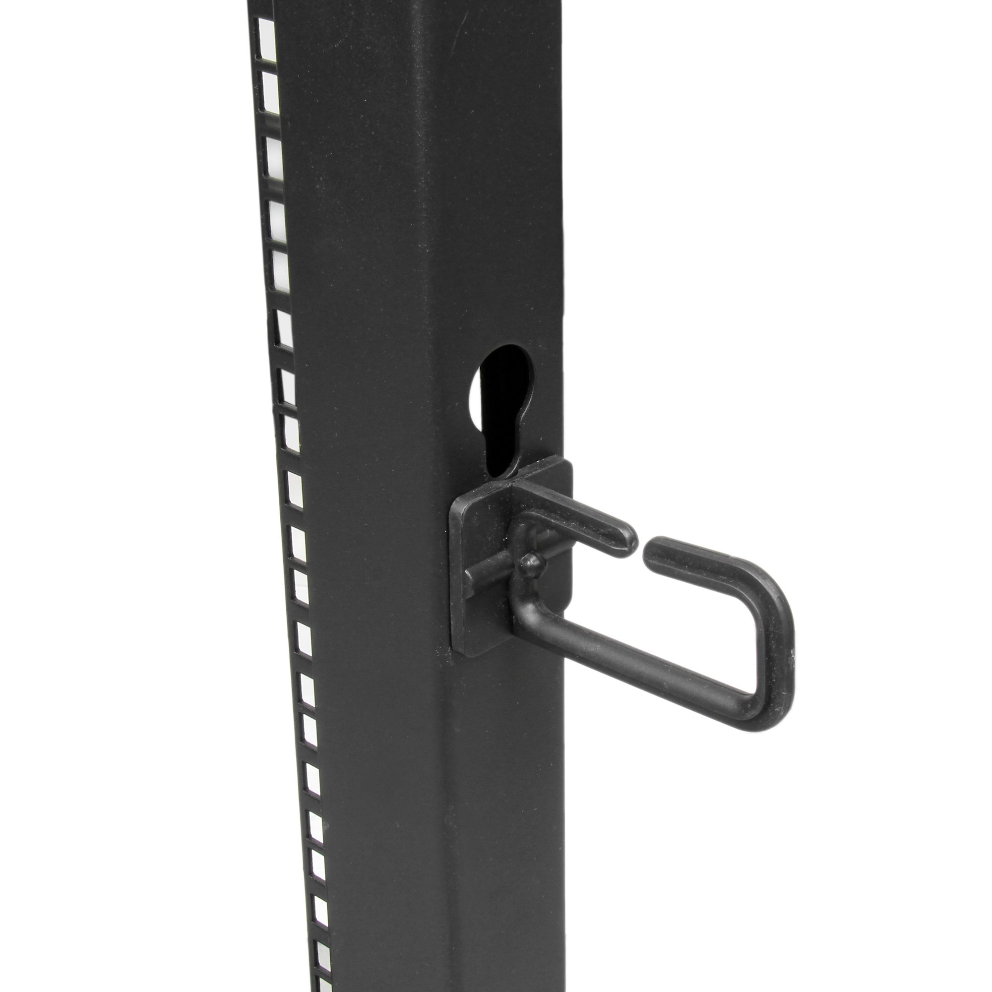 STARTECHCOM 18U Open Frame Rack 4 Post 2240in Adjustable Depth 1200lb Weight Capacity w Casters and Cable Hooks