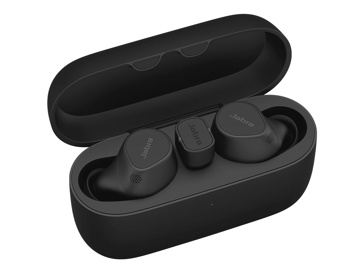JABRA Evolve2 Buds UC True wireless earphones with mic in-ear Bluetooth active noise cancelling USB-C via BT adapter black Zoom