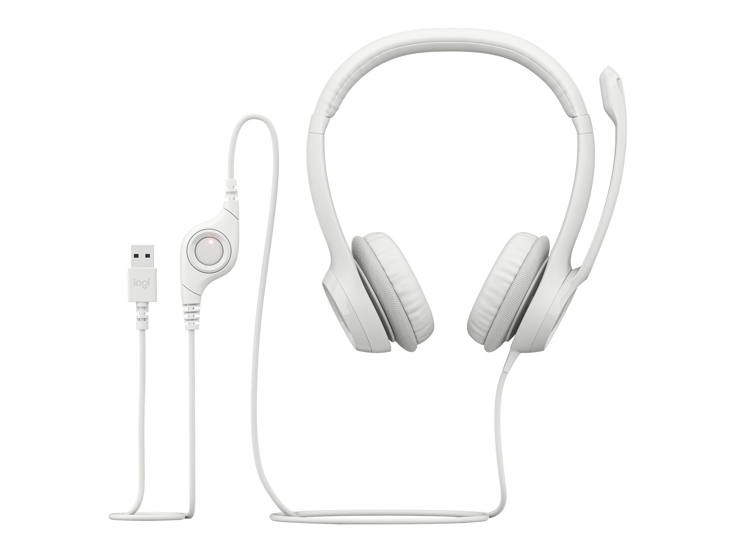 Logitech H390 USB-Headset grau, weiss