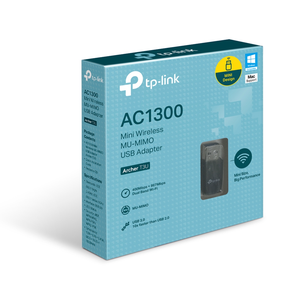 TPLINK Archer T3U AC1300 Mini Dual Band WiFi USB Adapter