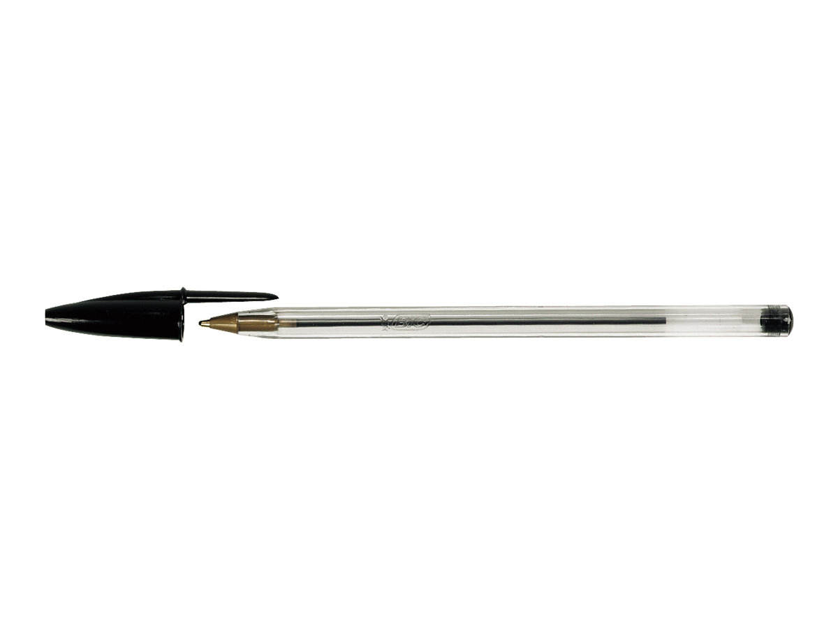 BIC Kugelschreiber Cristal transparent, Schreibfarbe: schwarz, 50 St.