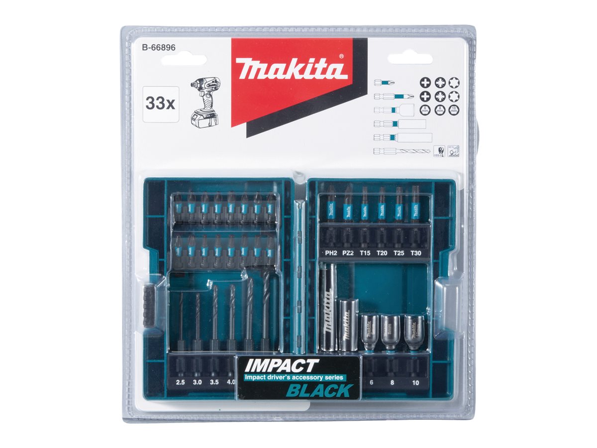 makita B-66896 Bohrer- und Bit-Set, 33-teilig