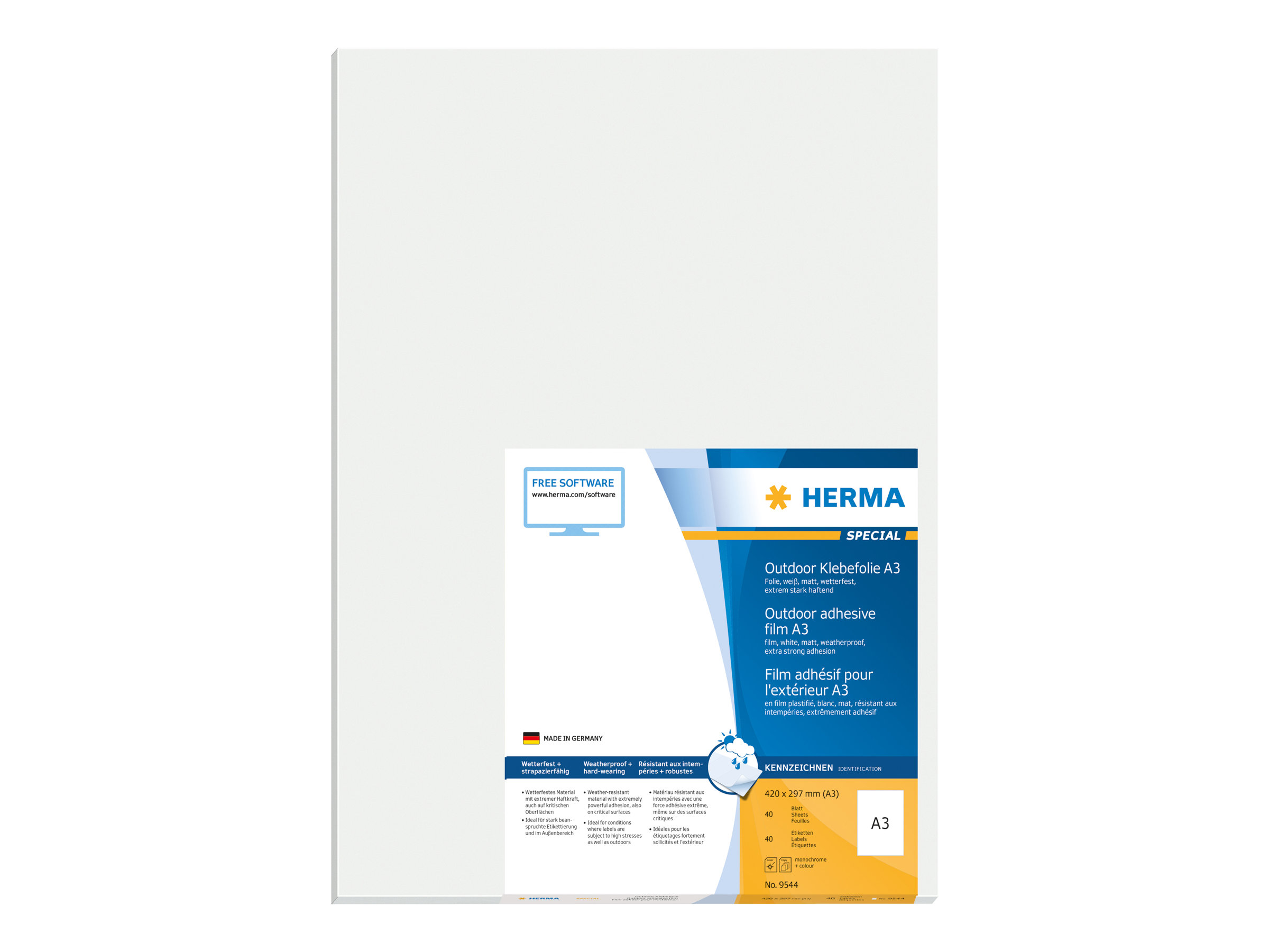 HERMA Etik A3 Outdoor Klebefolie weiss 297x420 mm 40 St