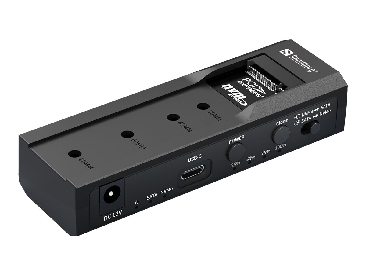 SANDBERG USB 3.2 Cloner and Dock for M2 + NVMe + SATA SANDBERG USB 3.2 Cloner and Dock for M2 + NVMe + SATA