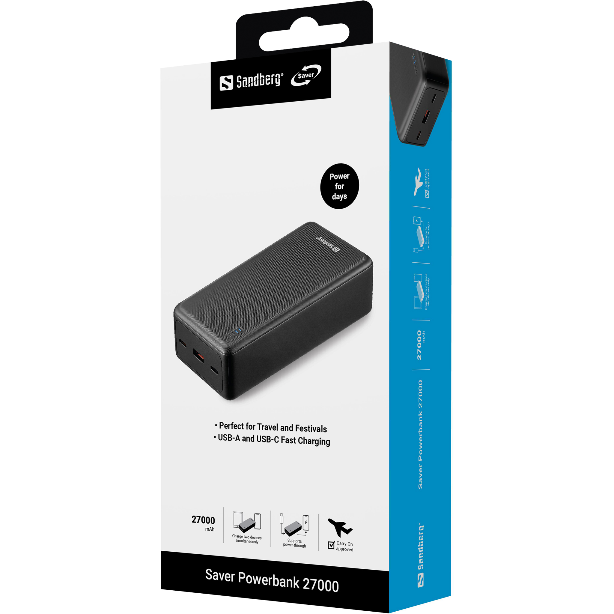 SANDBERG Saver Powerbank 27000 mAh 22.5 Wh