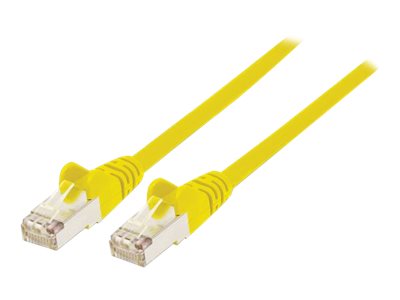INTELLINET Cat6aPro Kabel Cat7 Rohkabel 0,5m gelb RJ45 Vollkupfer LS0H halogenfrei AWG 26 vergoldete Kontakte 10 Gigabit