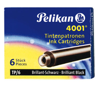 Pelikan Tintenpatronen fuer Fueller 4001 TP6 brillantschwarz, 6 St