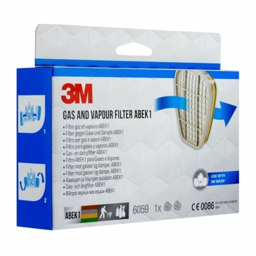 3M Filter Atemschutzmasken 6059 ABEK1 EN 14387:2004 A1:2008 ABEK1