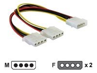 Delock Y- Kabel Stromversorgung > 2x 4pin Molex Delock Y- Kabel Stromversorgung > 2x 4pin Molex