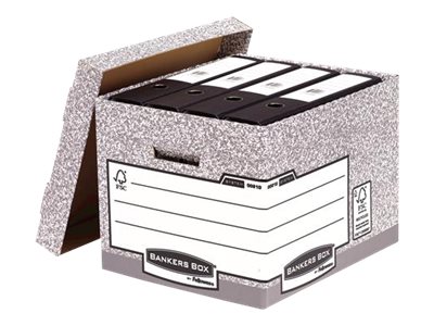 10 Bankers Box Archivboxen Bankers Box grau 33,5 x 40,4 x 29,2 cm