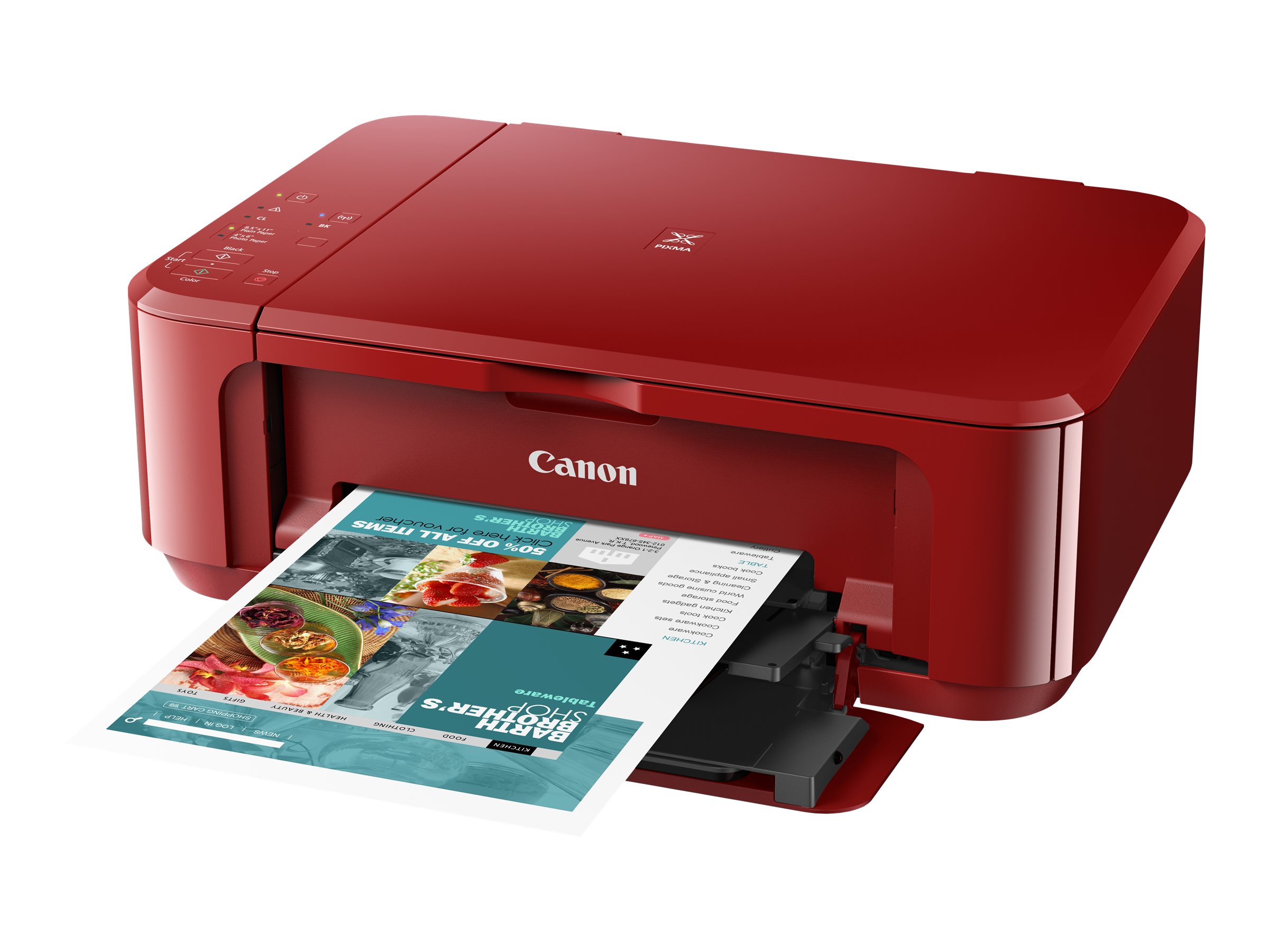 Canon PIXMA MG3650S 3 in 1 Tintenstrahl-Multifunktionsdrucker rot