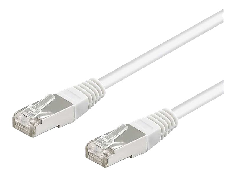 goobay RJ45 Netzwerkkabel 1,0 m weiß bis zu 1,00 GbitSek bis zu 100 MHz, 1 St