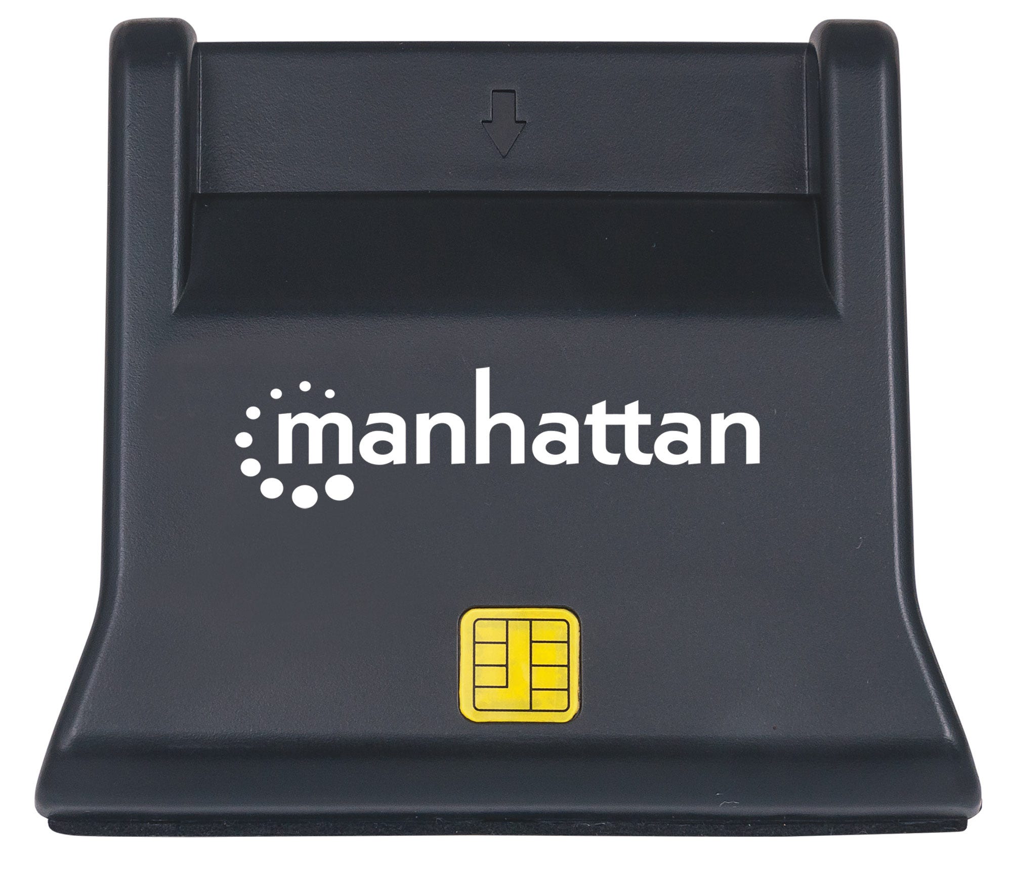 MANHATTAN USBSIMKartenlesegeraet mit Standfuss USBSmartcard USB 20 Kontaktlesegeraet schwarz
