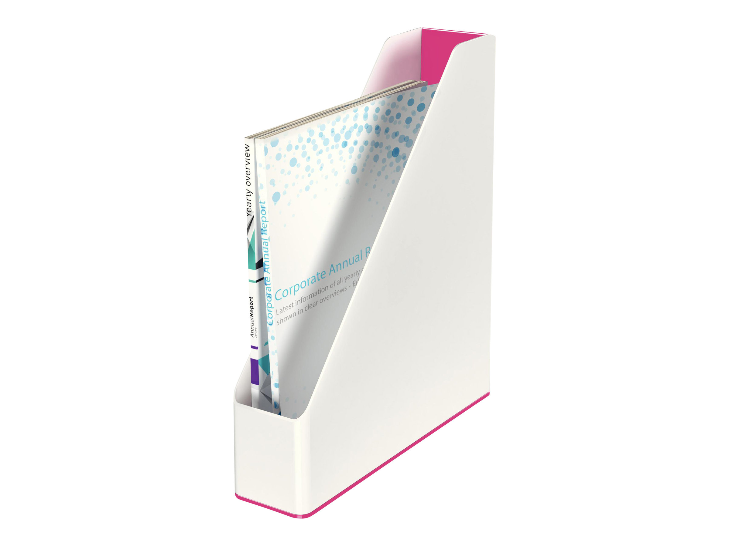 LEITZ Stehsammler WOW Duo Colour 53621023 perlweiss/pink Kunststoff, DIN A4