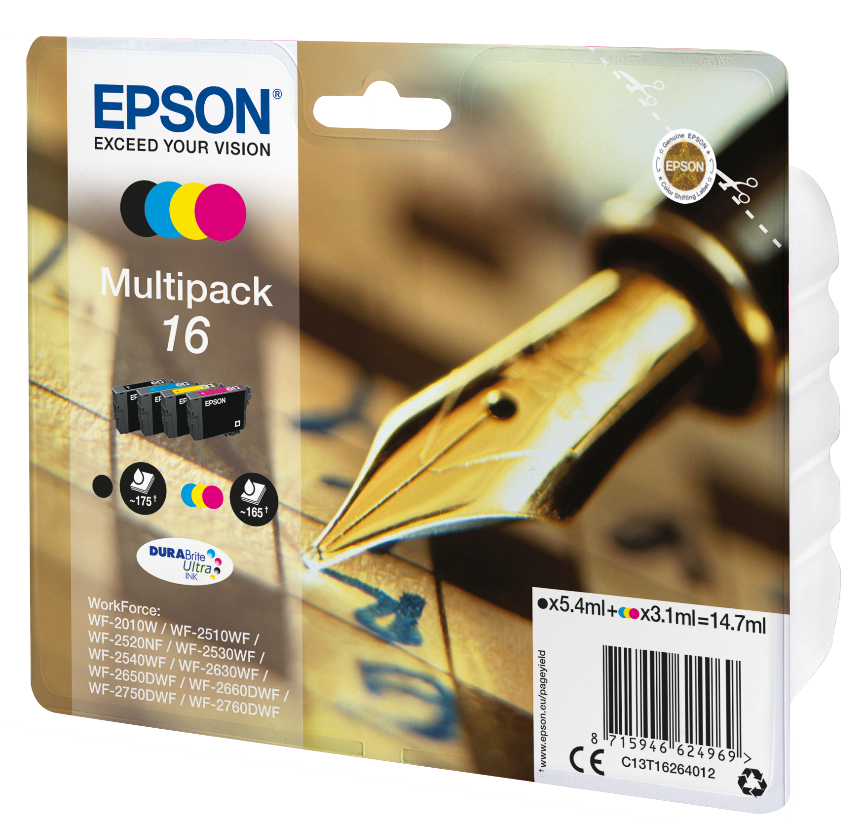 C13T16264012 EPSON WF Tinte 4 cmyk