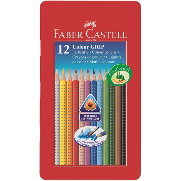 FABER-CASTELL Colour GRIP Buntstifte farbsortiert, 12 St. FABER-CASTELL Colour GRIP Buntstifte farbsortiert, 12 St.