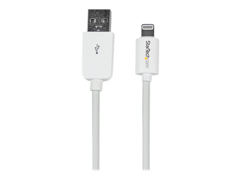 StarTech.com 3m Apple 8 Pin Lightning Connector auf USB Kabel - USB Kabel für iPhone / iPod / iPad - Ladekabel / Datenkabel - Weiß - Lightning-Kabel - Lightning / USB - 3 m