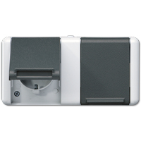 Jung Zweifachsteckdose SCHUKO 8220-1W 2fach Jung Zweifachsteckdose SCHUKO 8220-1W 2fach