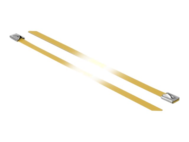 Delock Edelstahlkabelbinder L 300 x B 7,9 mm gelb 10 Stueck