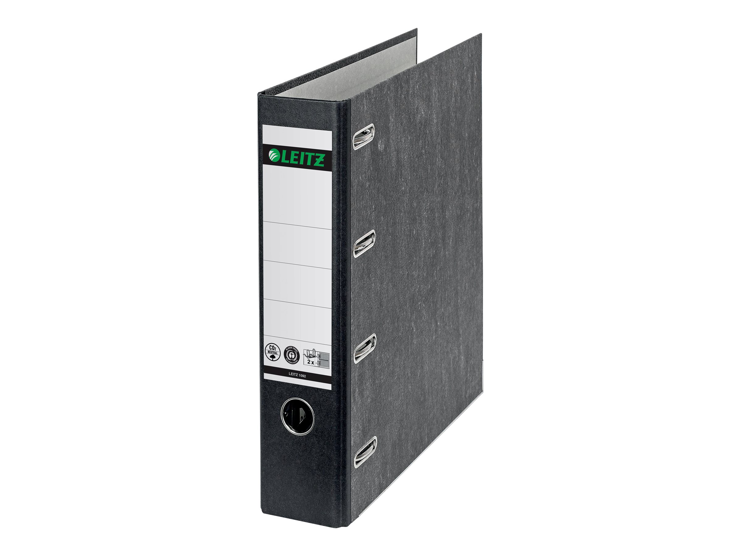 LEITZ 1092 Doppelordner schwarz Karton 7,5 cm LEITZ 1092 Doppelordner schwarz Karton 7,5 cm