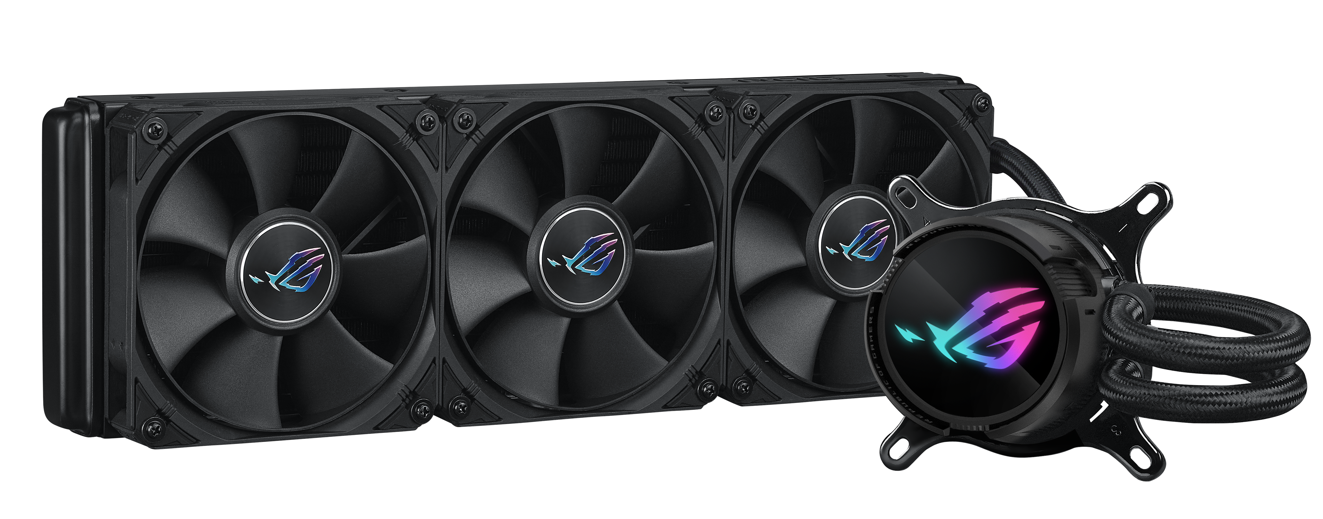 ASUS ROG Strix LC III 360 allinone CPU liquid cooler with 360 rotatable water block 7th gen V2 Asetek pump Premium ROG fans